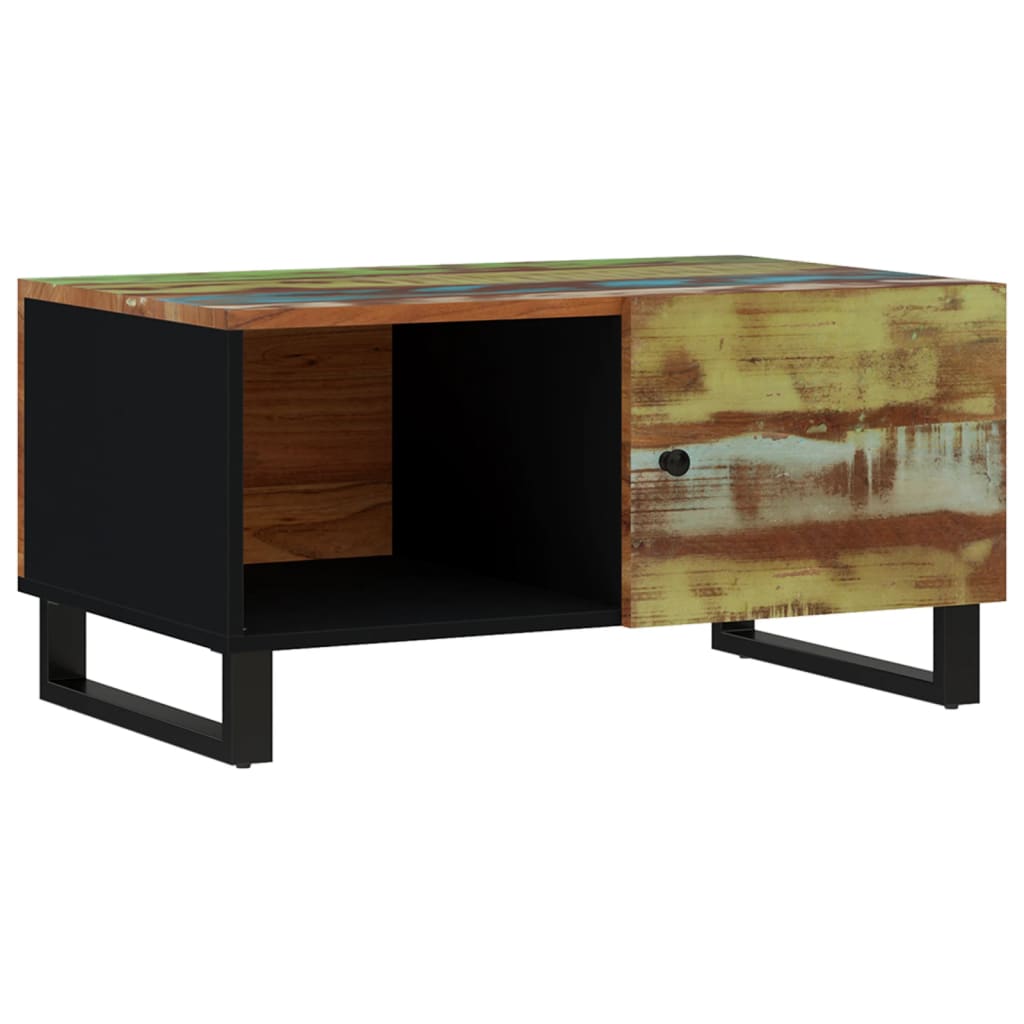 vidaXL Table basse 80x50x40 cm en bois de récupération massif et bois d'ingénierie