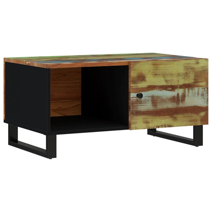 vidaXL Table basse 80x50x40 cm en bois de récupération massif et bois d'ingénierie