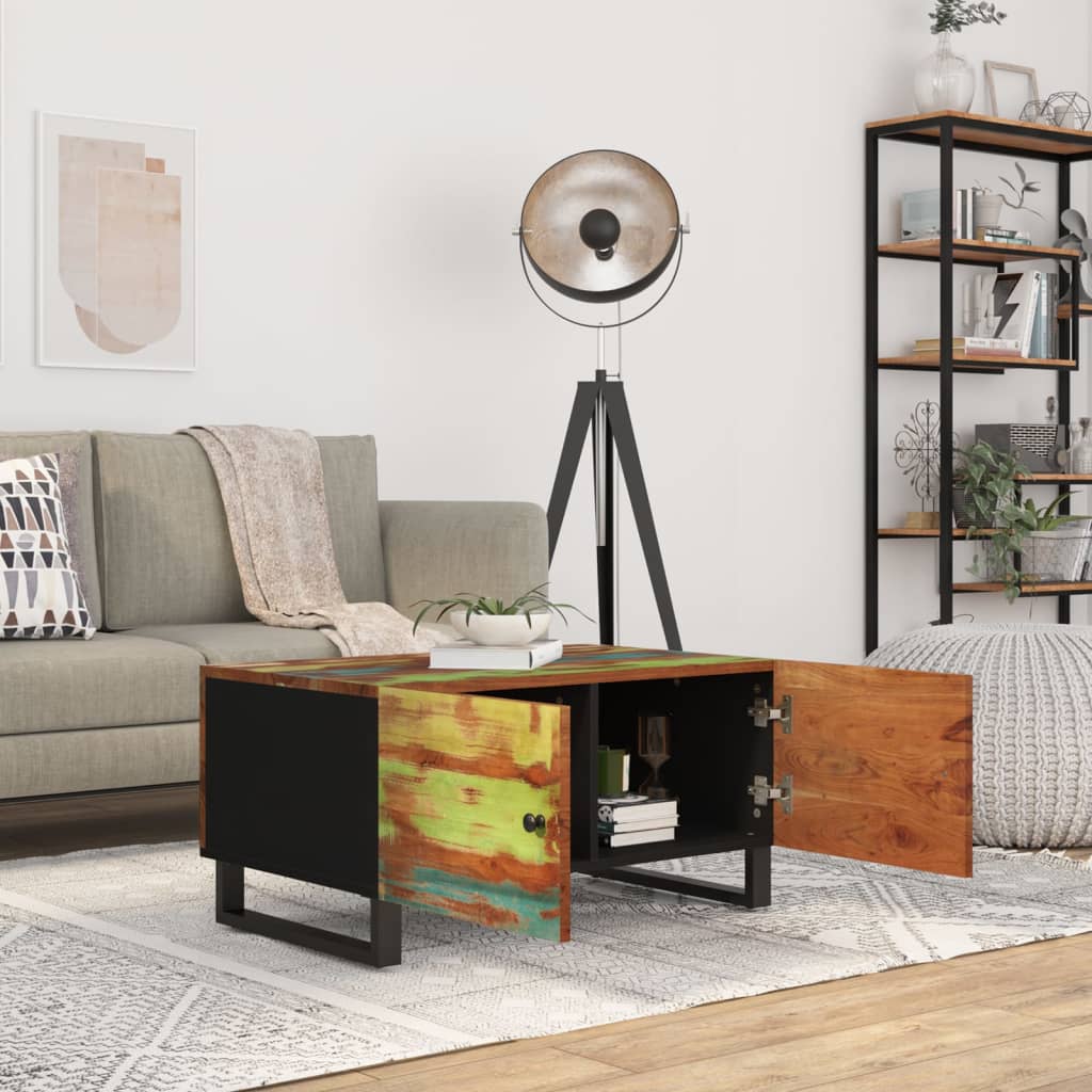 vidaXL Couchtisch 80x50x40 cm Altholz Massiv & Holzwerkstoff