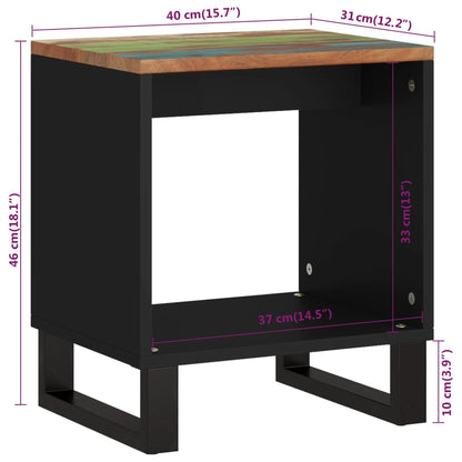 vidaXL Couchtisch 40x31x46 cm Altholz Massiv & Holzwerkstoff
