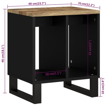 vidaXL Beistelltisch 40x31x46 cm Massivholz Mango & Holzwerkstoff