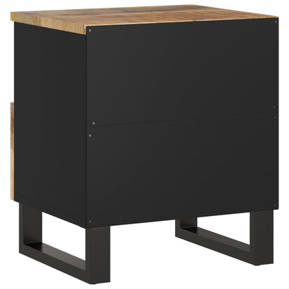 vidaXL Nachttisch Massivholz Mango & Holzwerkstoff