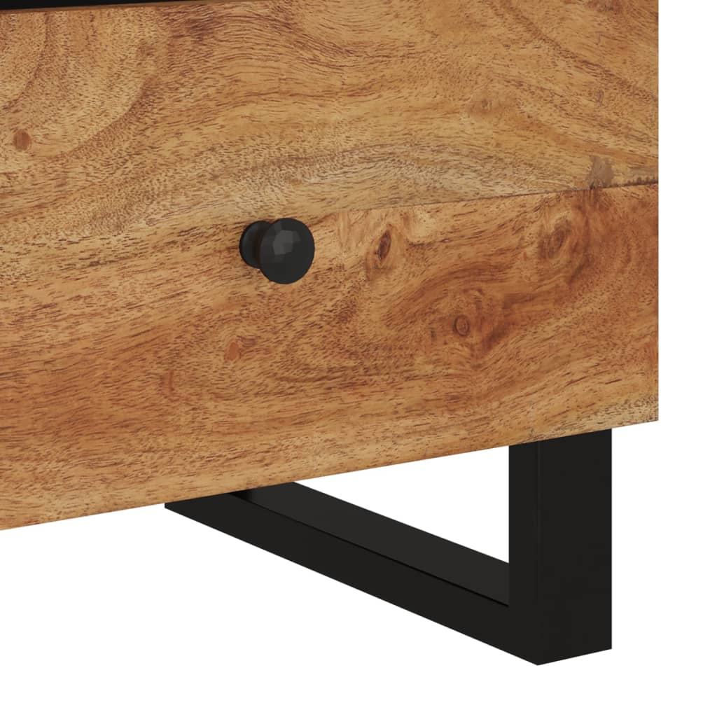 vidaXL Nachttisch Massivholz Akazie & Holzwerkstoff