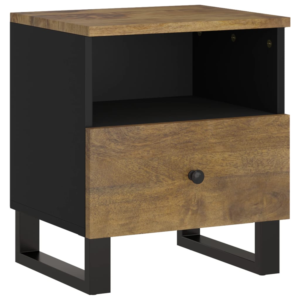 vidaXL Nachttisch Massivholz Mango & Holzwerkstoff