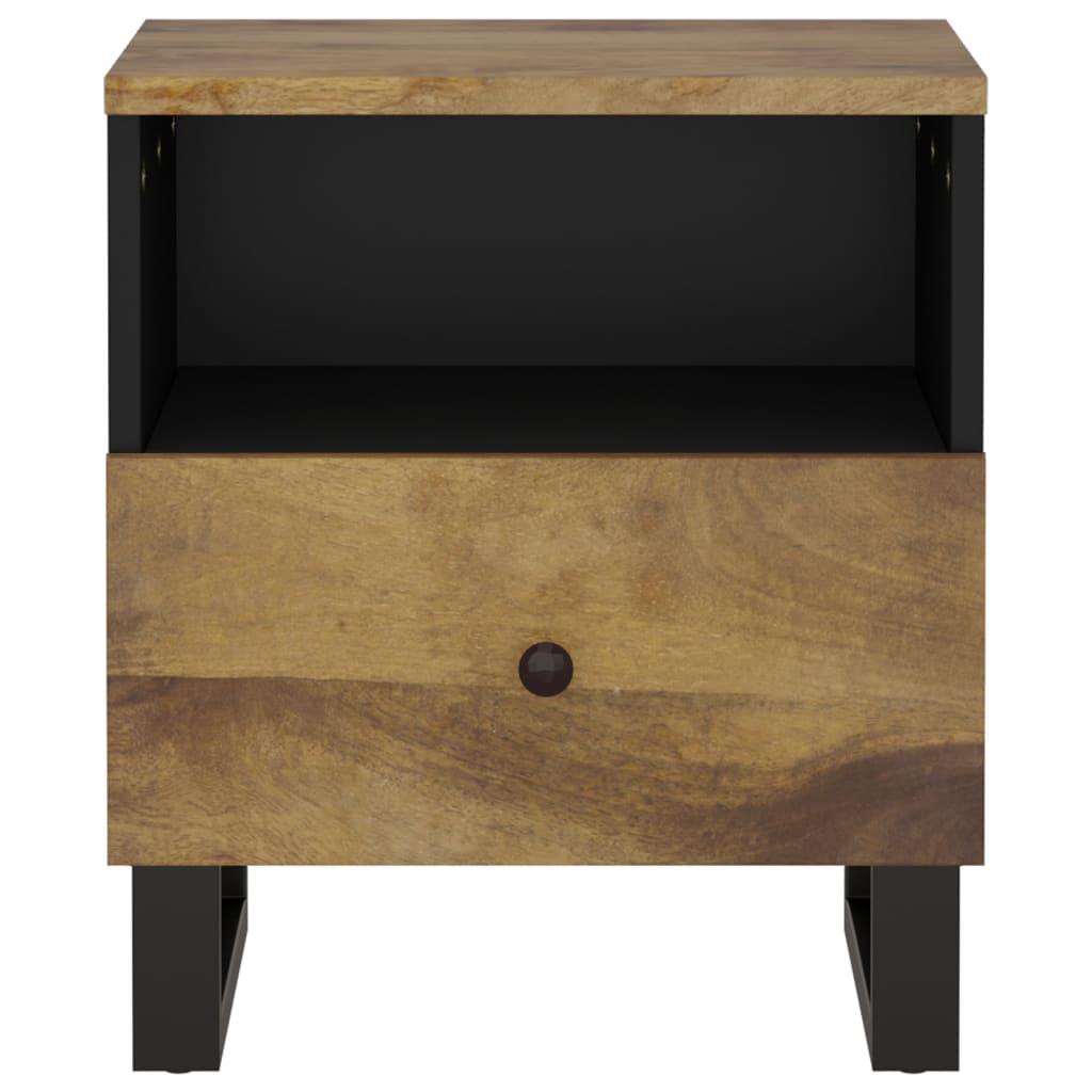 vidaXL Nachttisch Massivholz Mango & Holzwerkstoff
