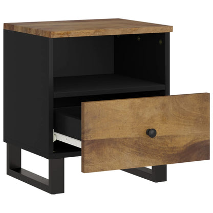 vidaXL Nachttisch Massivholz Mango & Holzwerkstoff