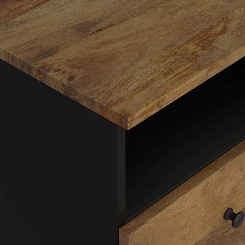 vidaXL Nachttisch Massivholz Mango & Holzwerkstoff