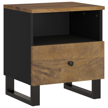 vidaXL Nachttisch Massivholz Mango & Holzwerkstoff