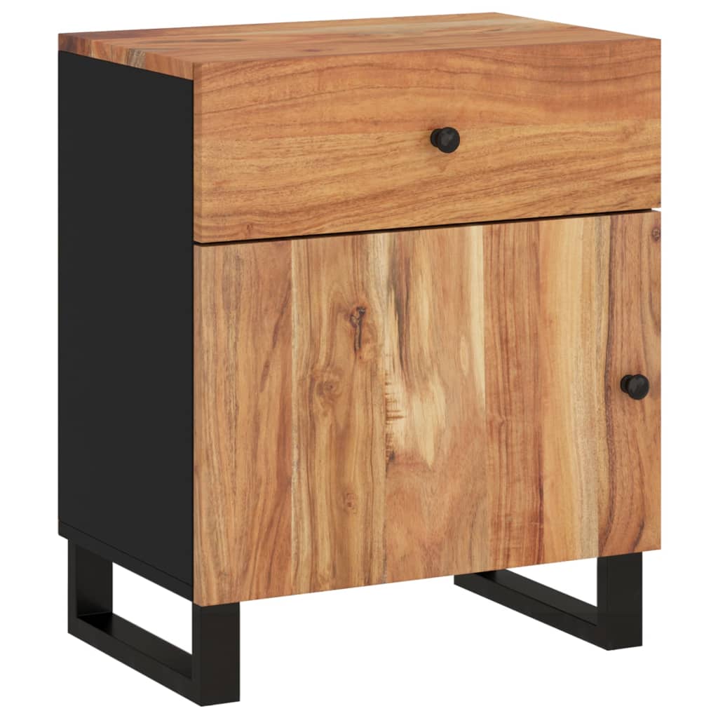 vidaXL Nachttisch 50x33x60 cm Massivholz Akazie & Holzwerkstoff