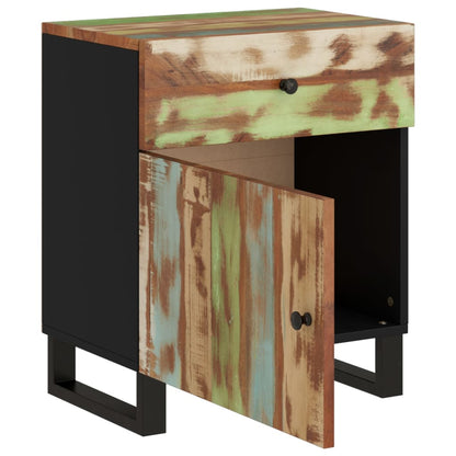 vidaXL Nachttisch 50x33x60 cm Altholz Massiv & Holzwerkstoff