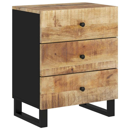 vidaXL Nachttisch 50x33x62 cm Massivholz Mango & Holzwerkstoff