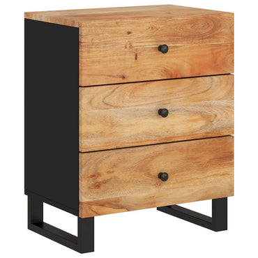 vidaXL Table de chevet 50x33x62 cm en bois d'acacia massif et bois d'ingénierie