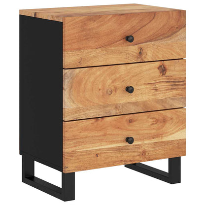 vidaXL Nachttisch 50x33x62 cm Massivholz Akazie & Holzwerkstoff