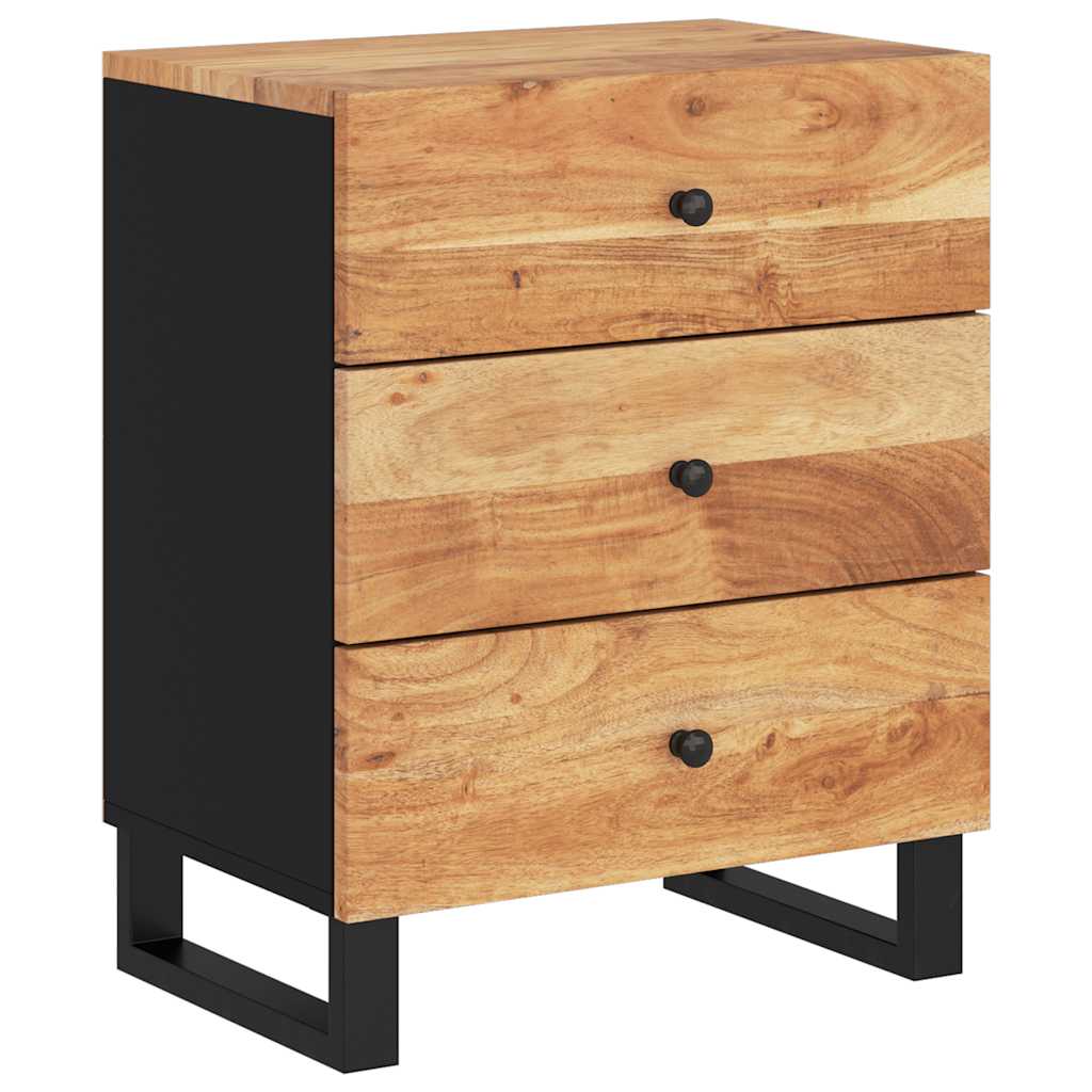 vidaXL Nachttisch 50x33x62 cm Massivholz Akazie & Holzwerkstoff