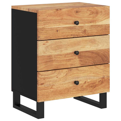 vidaXL Nachttisch 50x33x62 cm Massivholz Akazie & Holzwerkstoff