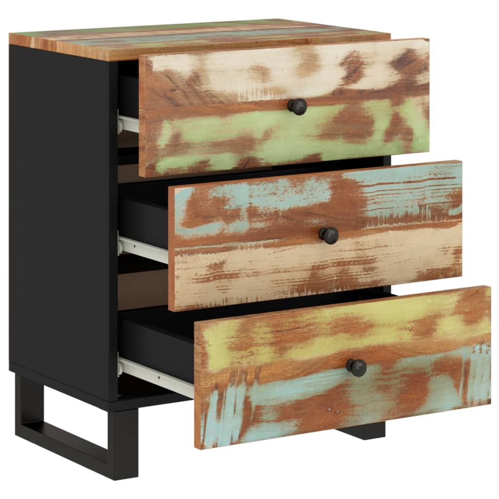 vidaXL Table de chevet 50x33x62 cm Bois de récupération massif et bois d'ingénierie
