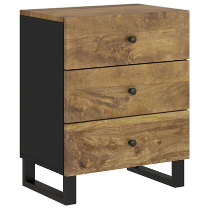vidaXL Nachttisch 50x33x62 cm Massivholz Mango & Holzwerkstoff