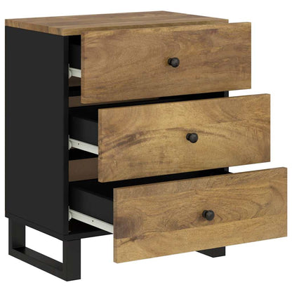 vidaXL Nachttisch 50x33x62 cm Massivholz Mango & Holzwerkstoff