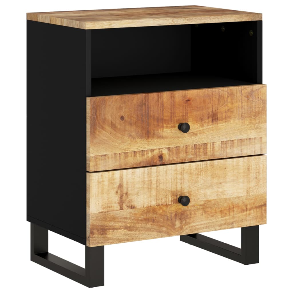 vidaXL Nachttisch 50x33x62 cm Massivholz Mango & Holzwerkstoff