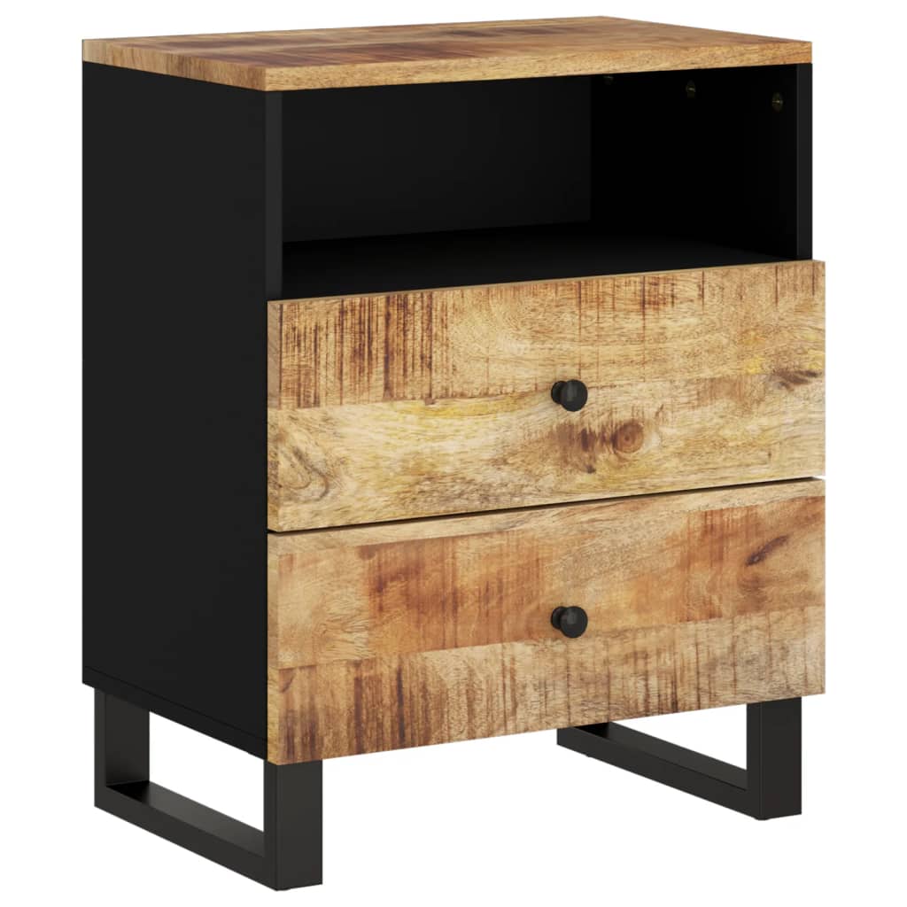 vidaXL Nachttisch 50x33x62 cm Massivholz Mango & Holzwerkstoff