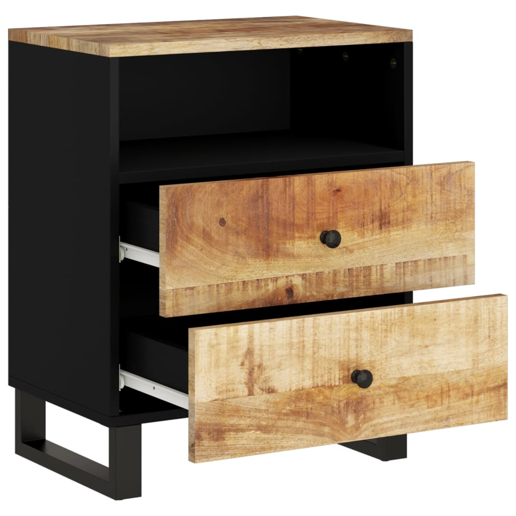 vidaXL Nachttisch 50x33x62 cm Massivholz Mango & Holzwerkstoff