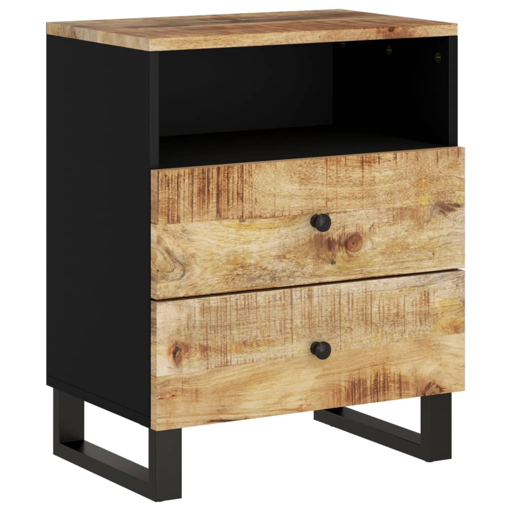 vidaXL Nachttisch 50x33x62 cm Massivholz Mango & Holzwerkstoff