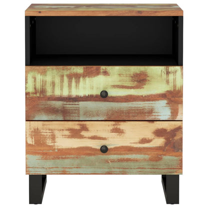 vidaXL Nachttisch 50x33x62 cm Altholz Massiv & Holzwerkstoff