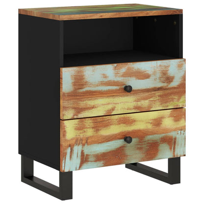 vidaXL Nachttisch 50x33x62 cm Altholz Massiv & Holzwerkstoff