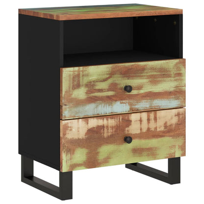 vidaXL Nachttisch 50x33x62 cm Altholz Massiv & Holzwerkstoff