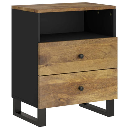 vidaXL Nachttisch 50x33x62 cm Massivholz Mango & Holzwerkstoff
