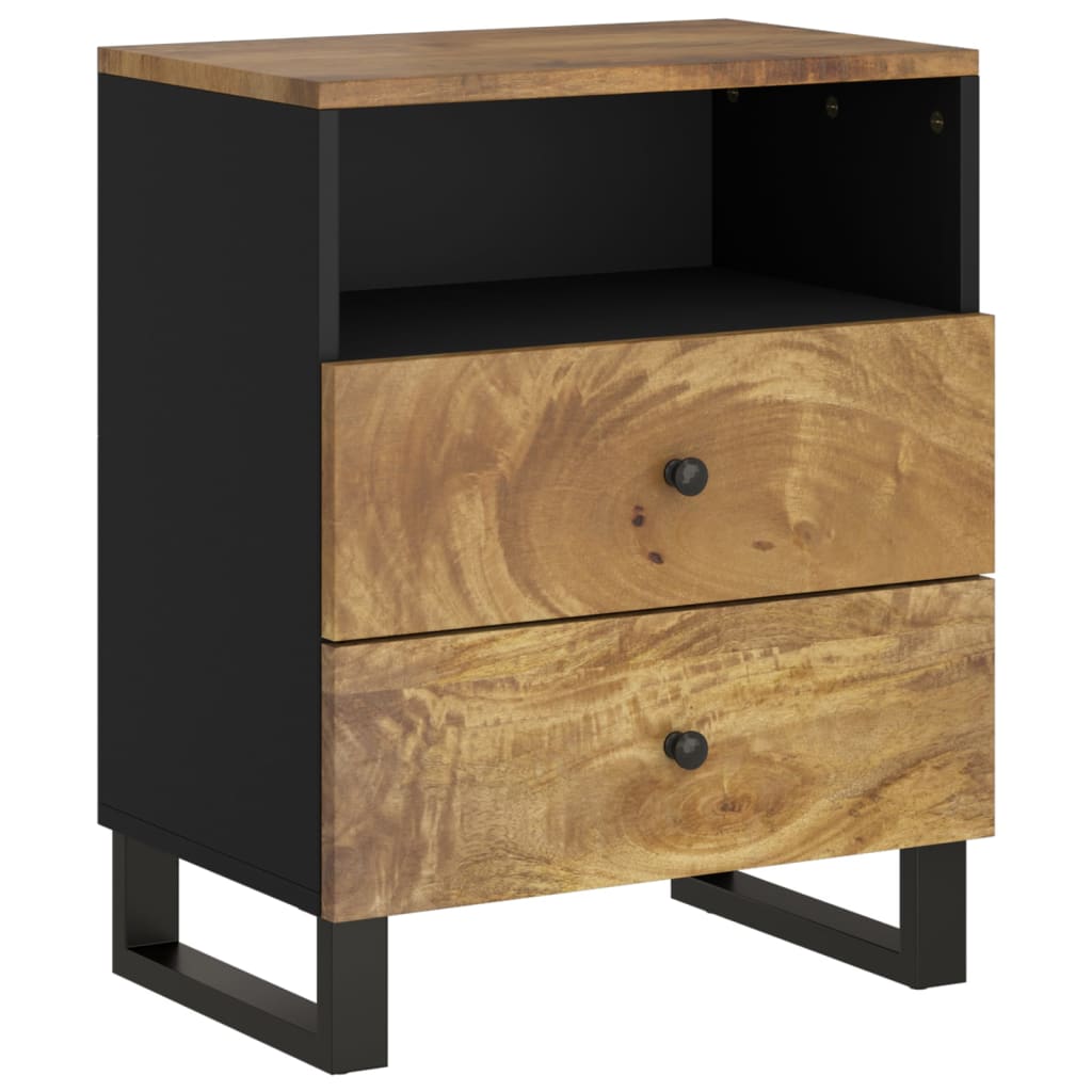 vidaXL Nachttisch 50x33x62 cm Massivholz Mango & Holzwerkstoff
