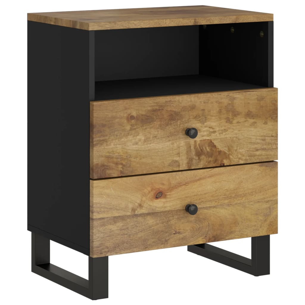 vidaXL Nachttisch 50x33x62 cm Massivholz Mango & Holzwerkstoff