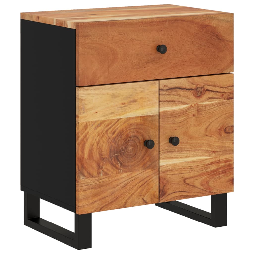 vidaXL Nachttisch 50x33x60 cm Massivholz Akazie & Holzwerkstoff