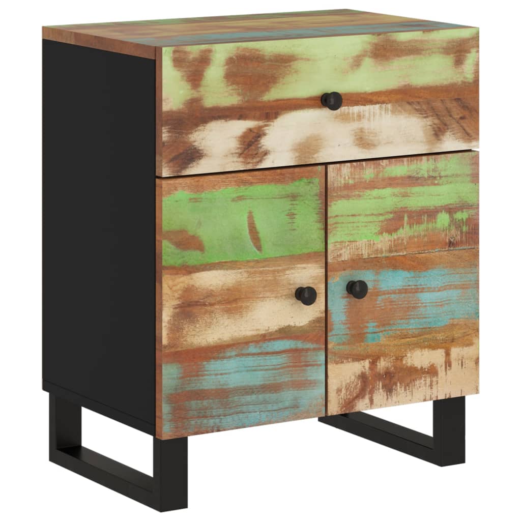 vidaXL Table de chevet 50x33x60 cm Bois de récupération massif et bois d'ingénierie