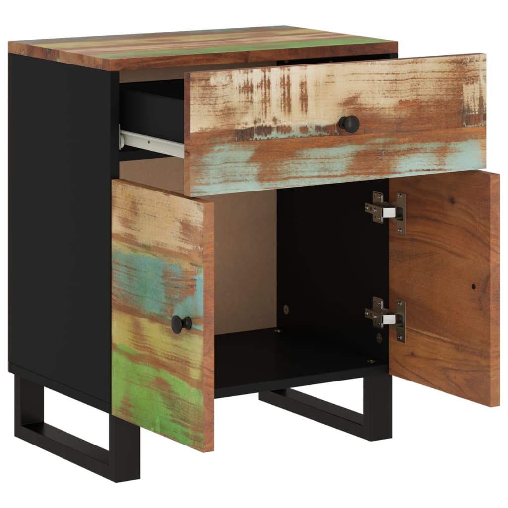 vidaXL Table de chevet 50x33x60 cm Bois de récupération massif et bois d'ingénierie