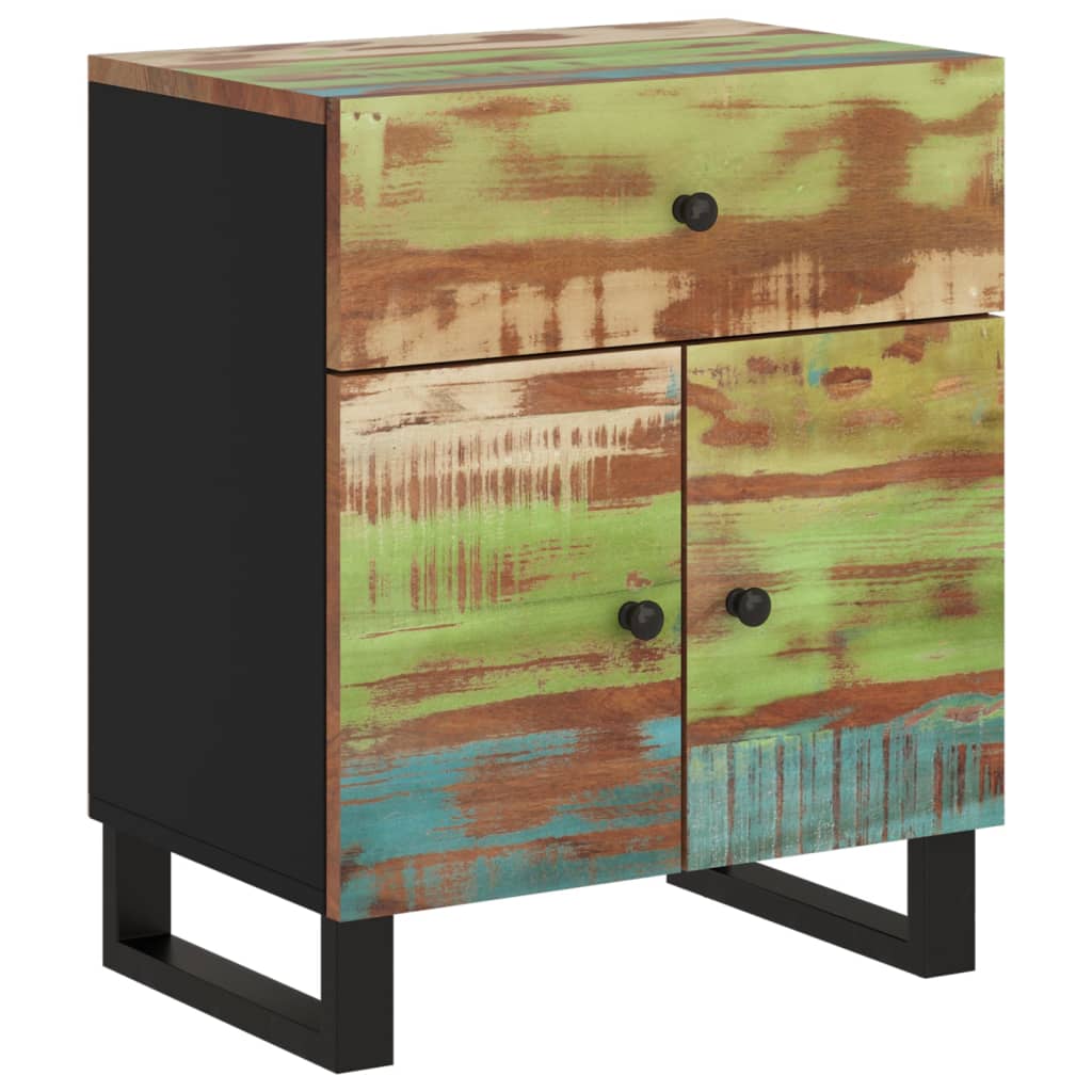 vidaXL Table de chevet 50x33x60 cm Bois de récupération massif et bois d'ingénierie