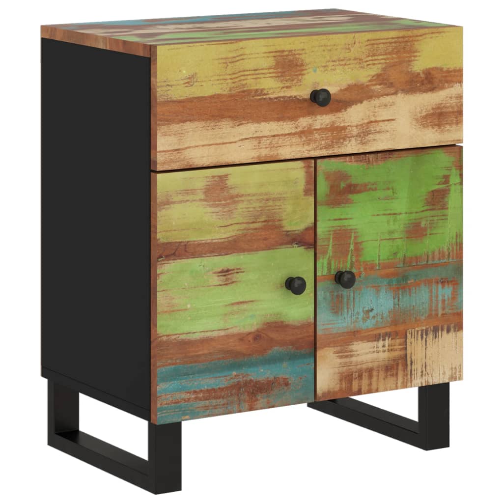 vidaXL Table de chevet 50x33x60 cm Bois de récupération massif et bois d'ingénierie