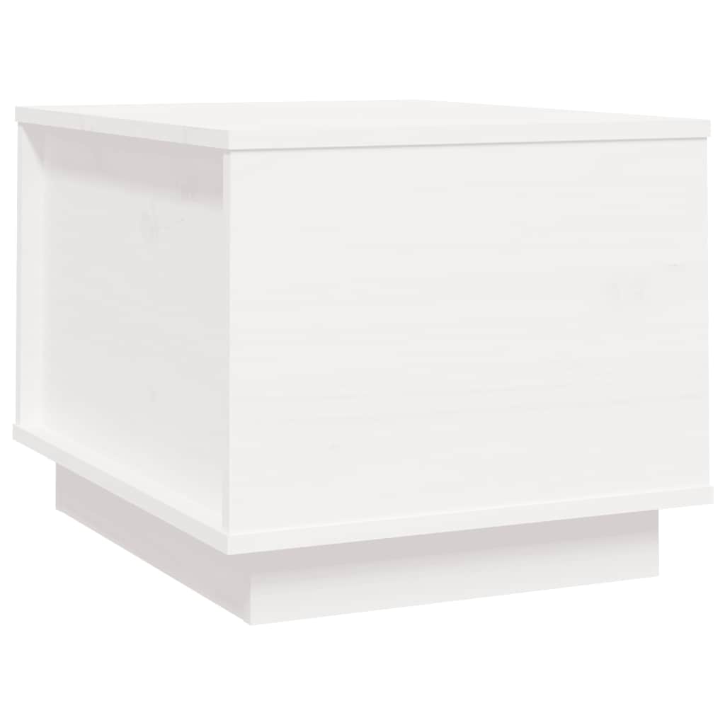 vidaXL Couchtisch Weiß 40x50x35 cm Massivholz Kiefer