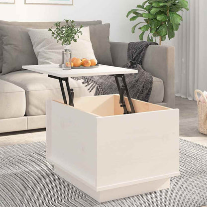 vidaXL Couchtisch Weiß 40x50x35 cm Massivholz Kiefer