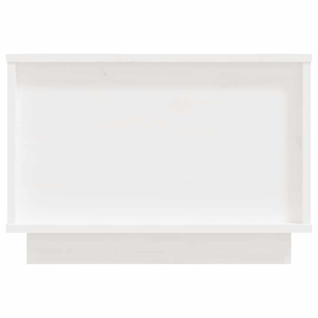 vidaXL Couchtisch Weiß 40x50x35 cm Massivholz Kiefer