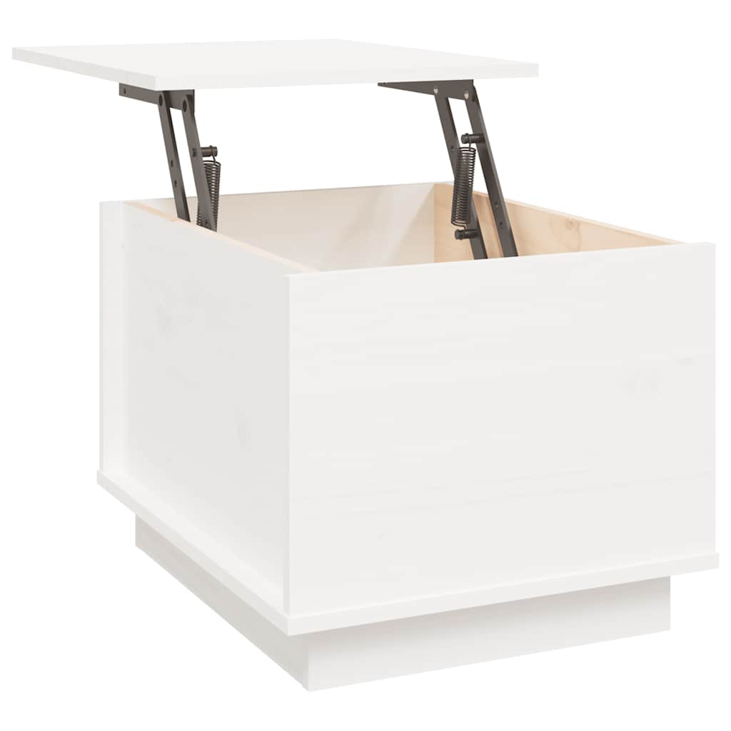 vidaXL Couchtisch Weiß 40x50x35 cm Massivholz Kiefer