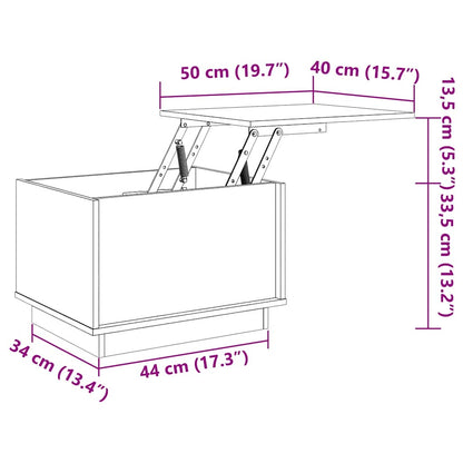vidaXL Couchtisch Weiß 40x50x35 cm Massivholz Kiefer