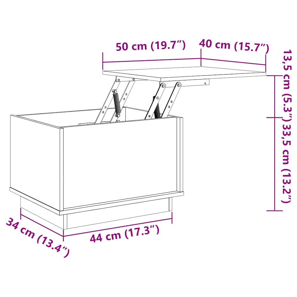 Couchtisch Honigbraun 40x50x35 cm Massivholz Kiefer