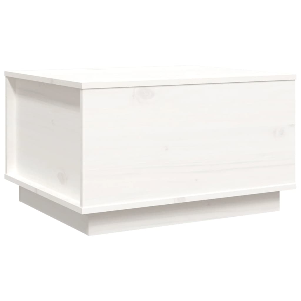 vidaXL Couchtisch Weiß 60x50x35 cm Massivholz Kiefer