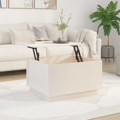vidaXL Couchtisch Weiß 60x50x35 cm Massivholz Kiefer