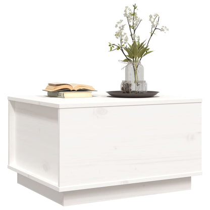 vidaXL Couchtisch Weiß 60x50x35 cm Massivholz Kiefer
