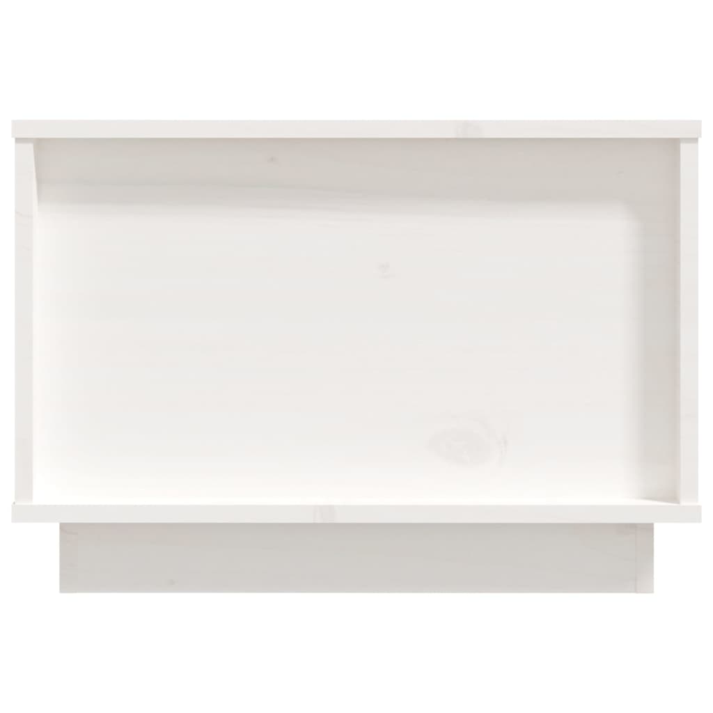 vidaXL Couchtisch Weiß 60x50x35 cm Massivholz Kiefer