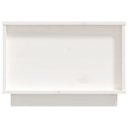 vidaXL Couchtisch Weiß 60x50x35 cm Massivholz Kiefer