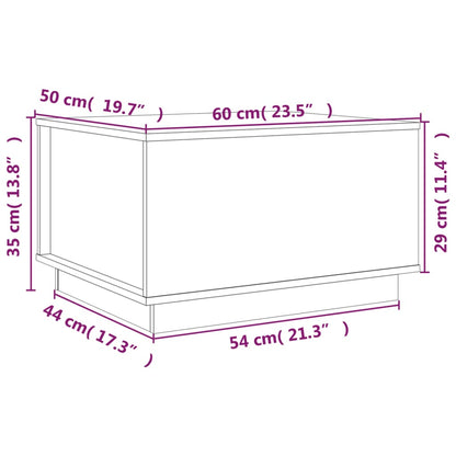 vidaXL Couchtisch Weiß 60x50x35 cm Massivholz Kiefer