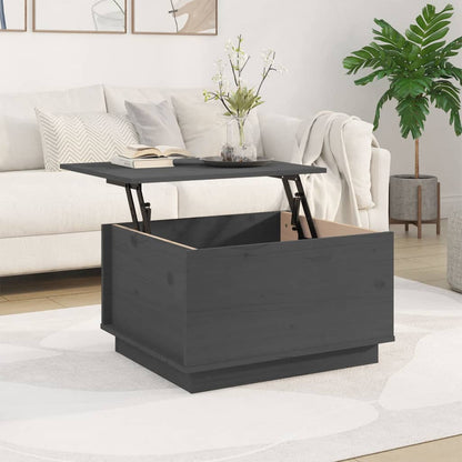 vidaXL Table basse grise 60x50x35 cm en pin massif